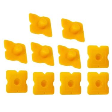 Imagem de NentMent Pacote com 10 tampas adesivas para ferramentas de calafetagem de para-brisa, tampa de cartucho de cola de vidro, ferramenta de acabamento de cola de silicone para selante de janela, selante