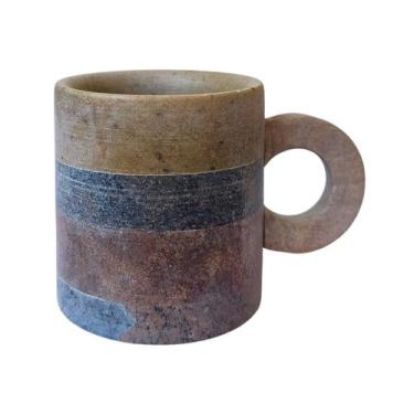 Imagem de Copo Pequeno P/ Café Chá Pedra Sabão Artesanal C/ Alças - Ô Bichim, Na