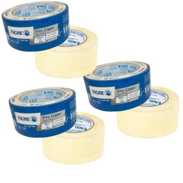 Imagem de Fita Crepe Uso Geral Profissional Pintura 48Mmx50M Kit 3 Un - Tigre