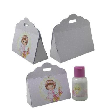 Imagem de 10 Lembrancinha De Batizado Caixinha Com Hidratante Rosa - Kibunitinho