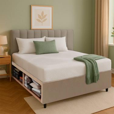 Imagem de Cama Box Baú Base Sider + Colchão Umaflex Fit Firm D33 Altura 17cm - Diversas Cores e Medidas - Orthocamas