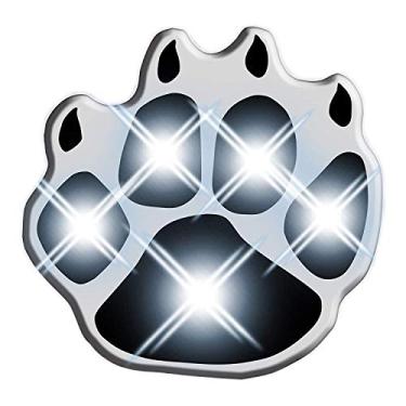 Imagem de blinkee Alfinetes de lapela com luz corporal piscante com estampa de pata branca