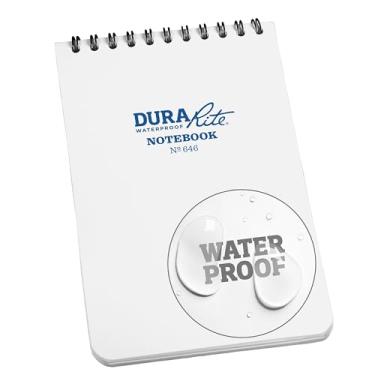 Imagem de Rite in the Rain Caderno espiral superior à prova d'água (DURARITE), 10 x 15 cm, capa branca, padrão universal (nº 646)