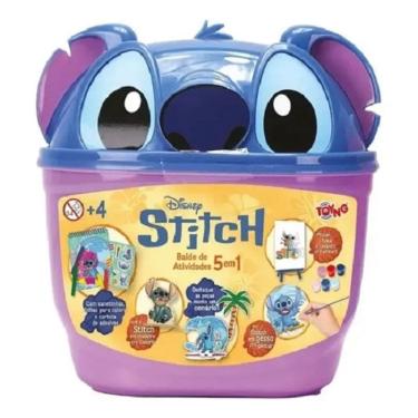 Imagem de Stitch Disney Balde De Atividade 5 Em 1 – Stitch Gesso ,Madeira, Papel para Pintar – Toyng