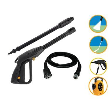 Imagem de Kit Mangueira 5mt Pistola Lança Wap Fit 2200 Lavadora - COMPATÍVEL WAP