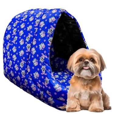 Imagem de Cama Caminha Toca Iglu Cachorro Gato(Azul)