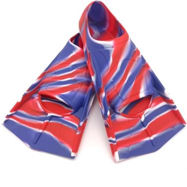 Imagem de Fadgesy nadadeiras de treinamento de natação, nadadeiras de silicone confortáveis para natação e mergulho, tamanho adequado para crianças, meninas, meninos e adultos (GuoQiFlag, G)