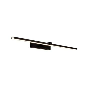 Imagem de Luminária de Espelho LED Aquila 12W – Preto e Branco Luz Quente | Branco Neutro – Borda Infinita, 600mm – Para Banheiro para maquiagem, Decoração de Objetos (Preto Luz Quente (3000K))