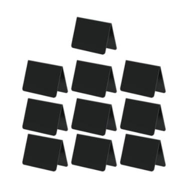 Imagem de predolo 10x Mini Placas de Acrílico em Forma de V para Quadro Negro Pequeno Placa de Mesa para Aniversário, Preto