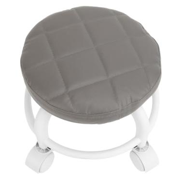 Imagem de Generic Assento de Rolo Moderno, Movimento Silencioso de Baixa Altura Rolando Tamboreas Fáceis Montagem de Rolos Baixa Cadeira Versátil PU Couro de 300 Libras Rolamento para Garagem (Cinza)