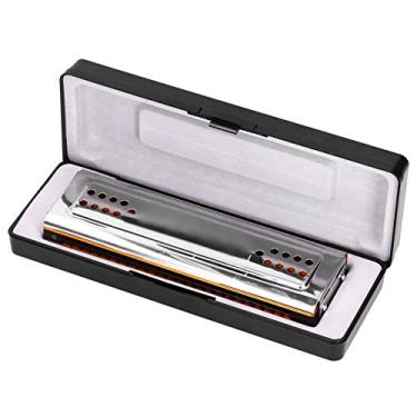 Imagem de ZAWELIYO Tremolo Gaita 24 Orifícios C Chave, G Key, Duplo Lado Com Caixa, Instrumento Musical para Iniciantes