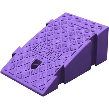 Imagem de Rampa De Meio-fio, Rampas De Meio-fio Leves, Rampa De Limiar Portátil 16 Cm / 6,2 "- 19 Cm / 7,4" Rampas De Meio-fio De Alta Calçada, Rampa De Garagem Rampa De Cadeira De, Purple, H:16cm/6.3"