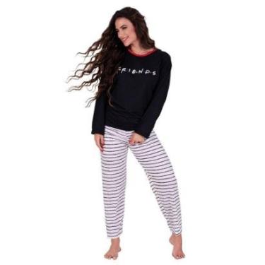 Imagem de Pijama Feminino Inverno Calça e Manga Longa de Frio-Feminino