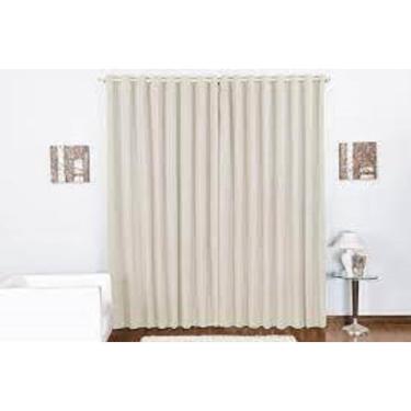 Imagem de Cortinas bege para sala de estar/quarto/mesa 3,00x2,50(PALHA/TOM AMARELADO)
