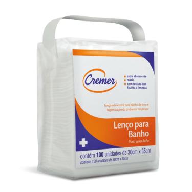 Imagem de Lenço Para Banho Cremer 30cm x 35cm 100 Unidades