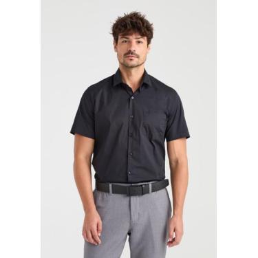 Imagem de Camisa Manga Curta Relaxed Fit Tricoline com Elastano Liso - Docthos, 