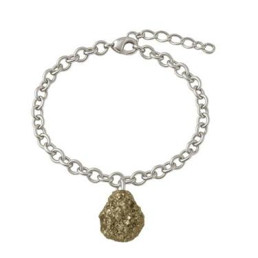 Imagem de Pulseira de Pirita - Cristal Natural, Prata 925