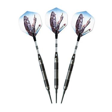 Imagem de Elkadart Dardos de ponta macia de 80% tungstênio Black Mamba com estojo de armazenamento/viagem, 18 gramas