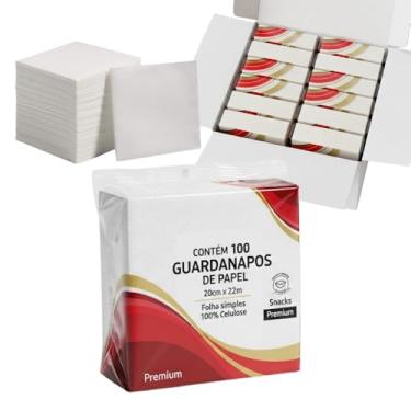 Imagem de Guardanapo de papel 20x22cm. 3000 folhas (30 pcts. x100 fls.) de Guardanapo de Mesa Folha Simples Macio 100% celulose Premium