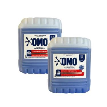 Imagem de Kit com 2 unidades Lava Roupas Líquido Lavanderia Pro Omo 7L