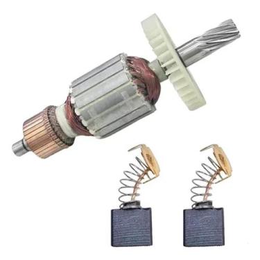 Imagem de Induzido + Escovas Martelo Demolidor Makita Hm-1306 220v - bolte