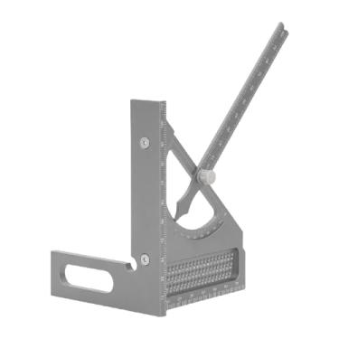 Imagem de Generic Régua de ângulo Multifuncional de Madeira, Com Precisão Woodworking Pointer Square Marcking Quick de Fácil de Ler 3D Fácil de Ler 3D de (Cinza prateado)