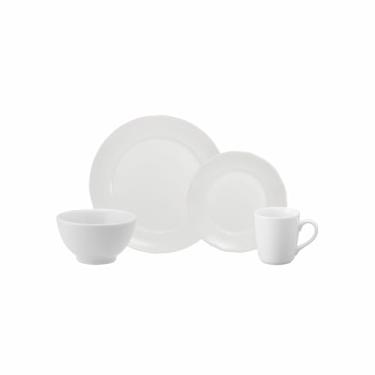 Imagem de Serviço de 24 Peças com Bowl e Caneca em Porcelana, Modelo Izabel com Saliência nas Extremidades, Porcelana Schmidt