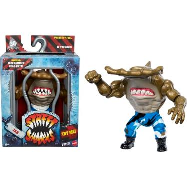 Imagem de Mattel Street Sharks Action Figure Com Movimento De Mordida E Cabeçada, Brinquedo Colecionável Jab Inspirado Na Tv Dos Anos 90, Herói Meio Homem Meio Tubarão, 6 Polegadas