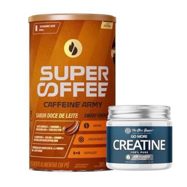 Imagem de Kit Creatina 150gr The One Supps + Supercoffee 380gr Caffeine Army (380, Doce de Leite)