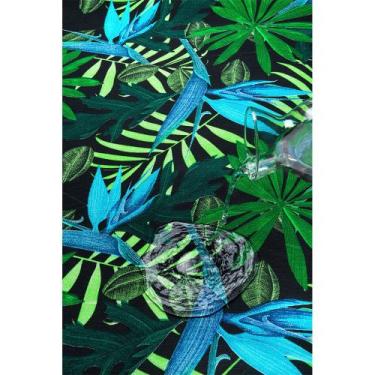 Imagem de Tecido Impermeável Acqua Linea Art Flower Azul - 1,40m de Largura