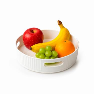 Imagem de Bandeja organizadora base girat�ria 360 multiuso cosm�ticos cozinha benheiro lavanderia mesa