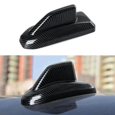Imagem de Acabamento de cobertura de antena de teto em forma de barbatana de tubarão interior de fibra de carbono ABS para Chevy Silverado 2019-2025 | para acessórios GMC Sierra 1500 2500 3500 HD 2019-2021