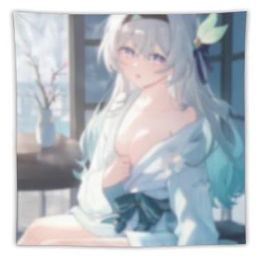 Imagem de LIEGBMEU Tapeçaria de biquíni sexy anime menina 152.4 cm x 152.4 cm interior exterior parede colcha arte decoração de tapeçaria caprichosa, AF141