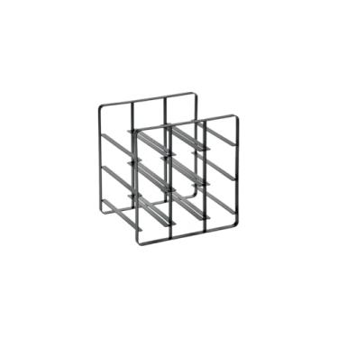 Imagem de Adega de Metal para 9 Garrafas, Design Industrial, Organizador de Vinhos, Preto