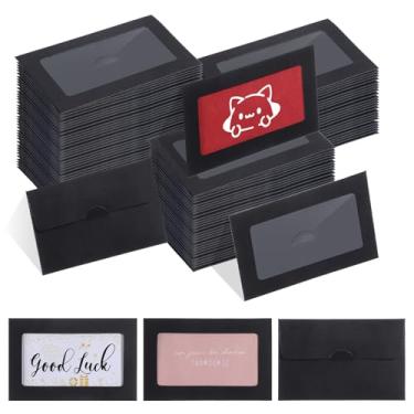 Imagem de 120 pacotes de envelopes de cartão de presente para janela de capas de presente tamanho de crédito envelopes de cartão de convite de negócios para presentes de Natal de Ação de Graças, 10 x 6 cm
