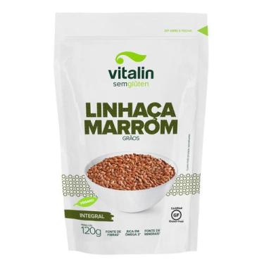 Imagem de Linhaça Marrom em Grãos Integral 120g - Vitalin