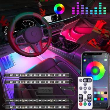 Imagem de Luzes interiores de automóveis EJ's SUPER CAR RGB 48 LED 4 unidades 12