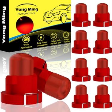 Imagem de Lâmpadas YongMing T3 Red Neo LED Wedge Lâmpadas Climáticas Controle de Aquecedor Controle de Ignição Painel Instrumentos Guage Cluster Painel Interno Lâmpadas 12 V Pacote com 10