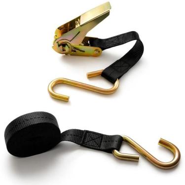 Imagem de Cinta com Catraca para Cargas 4m x 25mm Poliester Reforçada 400kg - Mi