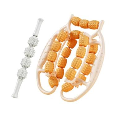 Imagem de Generic Massageadores de rolo muscular, ferramentas de massagem para pernas, equipamentos de musculação, 23 rodas, rolo de massagem, relaxante muscular para, Laranja