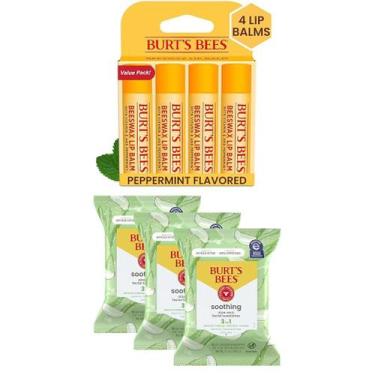 Imagem de Pacote: protetor labial de cera de abelha original Burt's Bees, 4 tubo