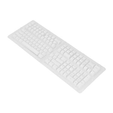 Imagem de aqxreight Teclado Tailandês Keycaps Língua Tailandesa Keycaps 132 Teclas ABS OEM Translúcido DIY Keycap Set Com Acabamento Fosco para 61 62 64 68 84 87 104 108 Teclados Mecânicos (Branco)