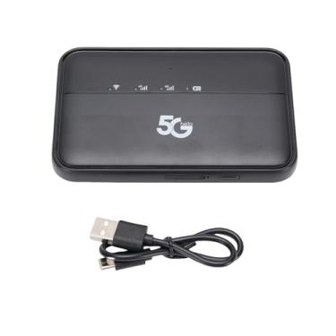 Imagem de Cffuvros Hotspot Wifi Portátil, Hotspot Móvel 5G Com Slot para Cartão Nano Sim, Wifi6 Travel High Speed ​​Wifi Hotspot Router, Suporte 32 Dispositivos