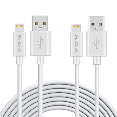 Imagem de MaGeek Lightning para cabo USB, [Certificado Apple MFi] Cabo de carregamento de dados para iPhone 11/Pro SE XS Max X 8 8 Plus 7 Plus 6S 6 Plus 5S 5C 5, iPad Pro Air Mini, iPod Touch, 2pcs_10ft_White, 10 feet