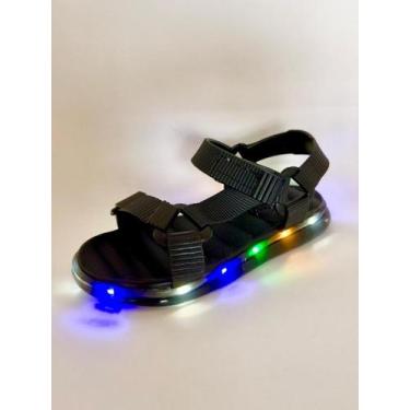 Imagem de Sandália Infantil com LED e Luzinha Confortável e Macia - Magali, Pret