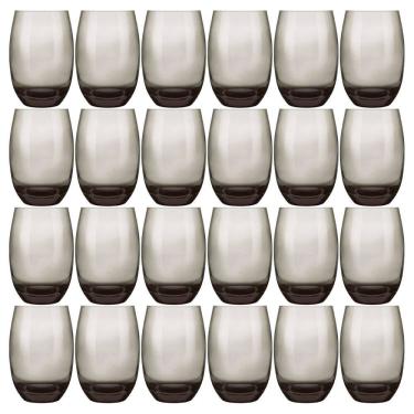 Imagem de Jogo de Copos Nadir Long Drink Aruba 465ml Fumê Com 24 peças