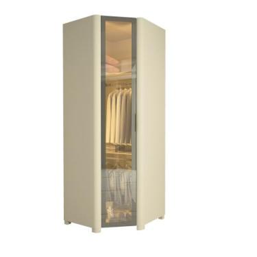 Imagem de Guarda Roupa Gelius Innova Canto 1 porta reflecta cabideiro/calceira e