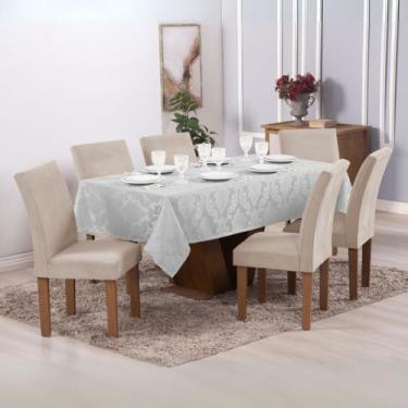 Imagem de Toalha De Mesa Cor Branca Retangular Tamanho 2,20x1,40 - ENTROU COMPRO