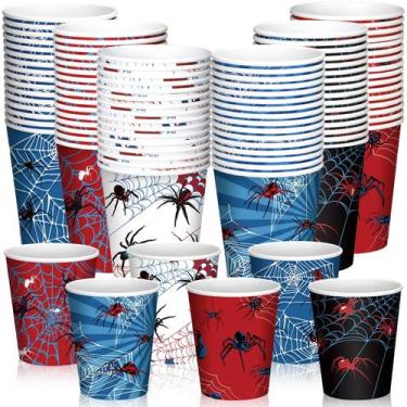 Imagem de Copos de papel descartáveis Teenyyou Spider 9 onças 100 unidades