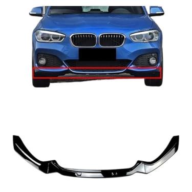 Imagem de Separador de para-choque dianteiro compatível com BMW Série 1 F20 F21 2015~2019, kit de separação de para-choques, lábio de pato(Glossy Black)